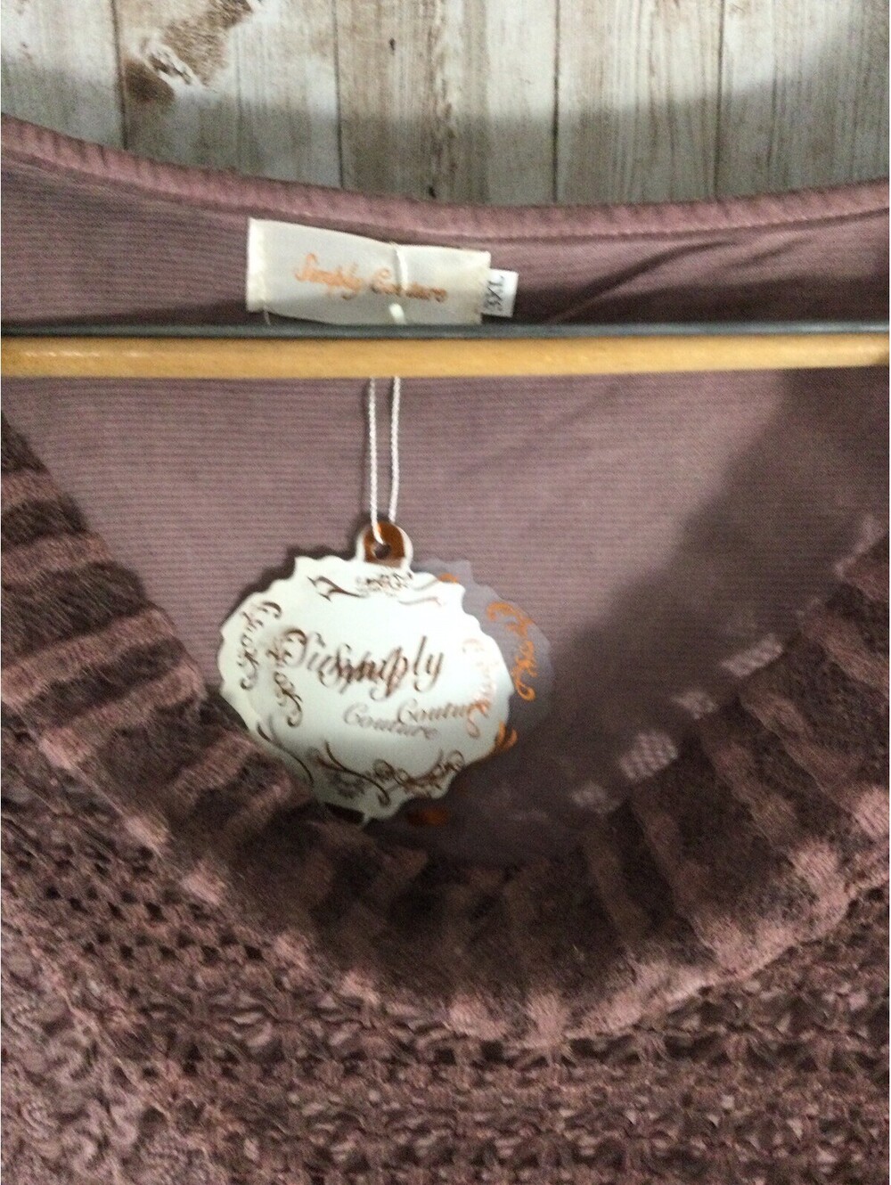 Simply couture (3XL) fits a 1 XL lace drape neck long sleeve cottage core top - Picture 5 of 6